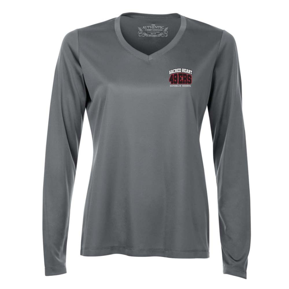Sacred Heart Ladies' Pro Team Long Sleeve V-Neck