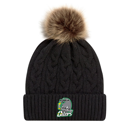 Petrolia Minor Hockey Faux Fur Pom Pom Cuff Toque