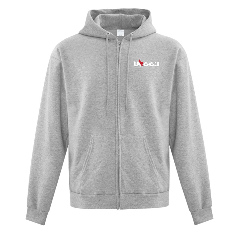 Local 663 Adult Fleece Full Zip Hooded Sweatshirt