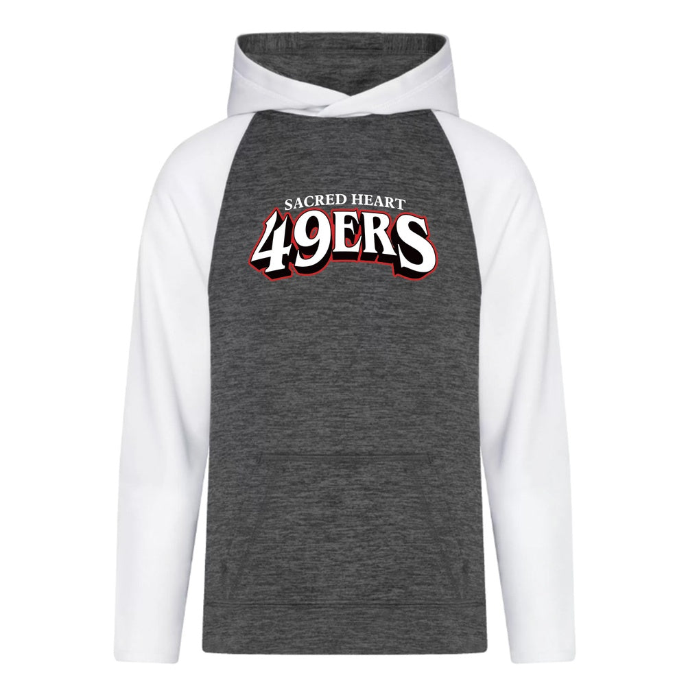 Sacred Heart Youth Dynamic Heather Fleece Two Tone Hoodie