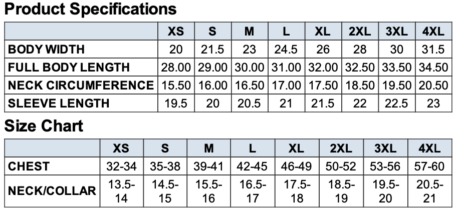 Men's Sizing Chart