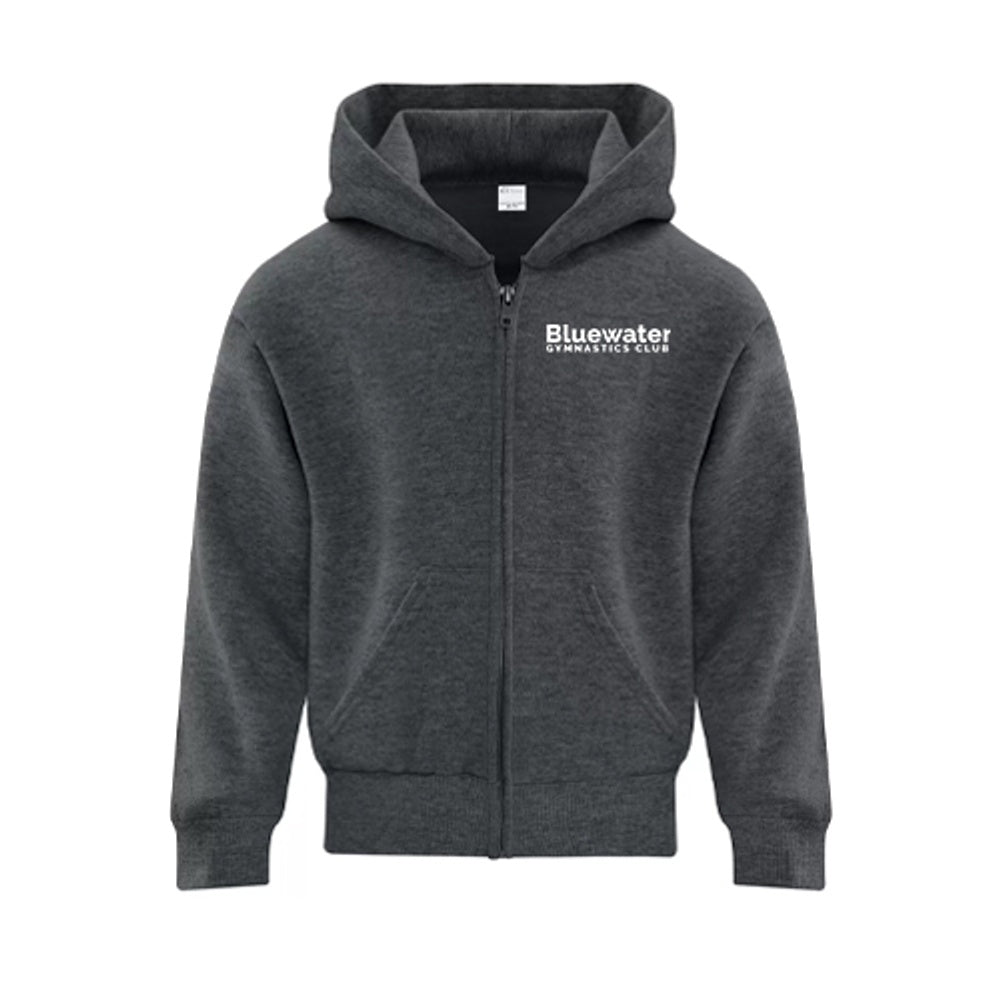 Bluewater Gymnastics Youth Everyday Fleece Full Zip Hooded Sweatshirt