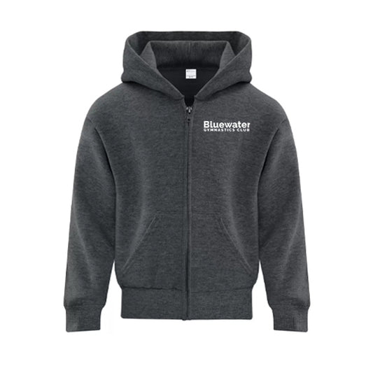 Bluewater Gymnastics Youth Everyday Fleece Full Zip Hooded Sweatshirt