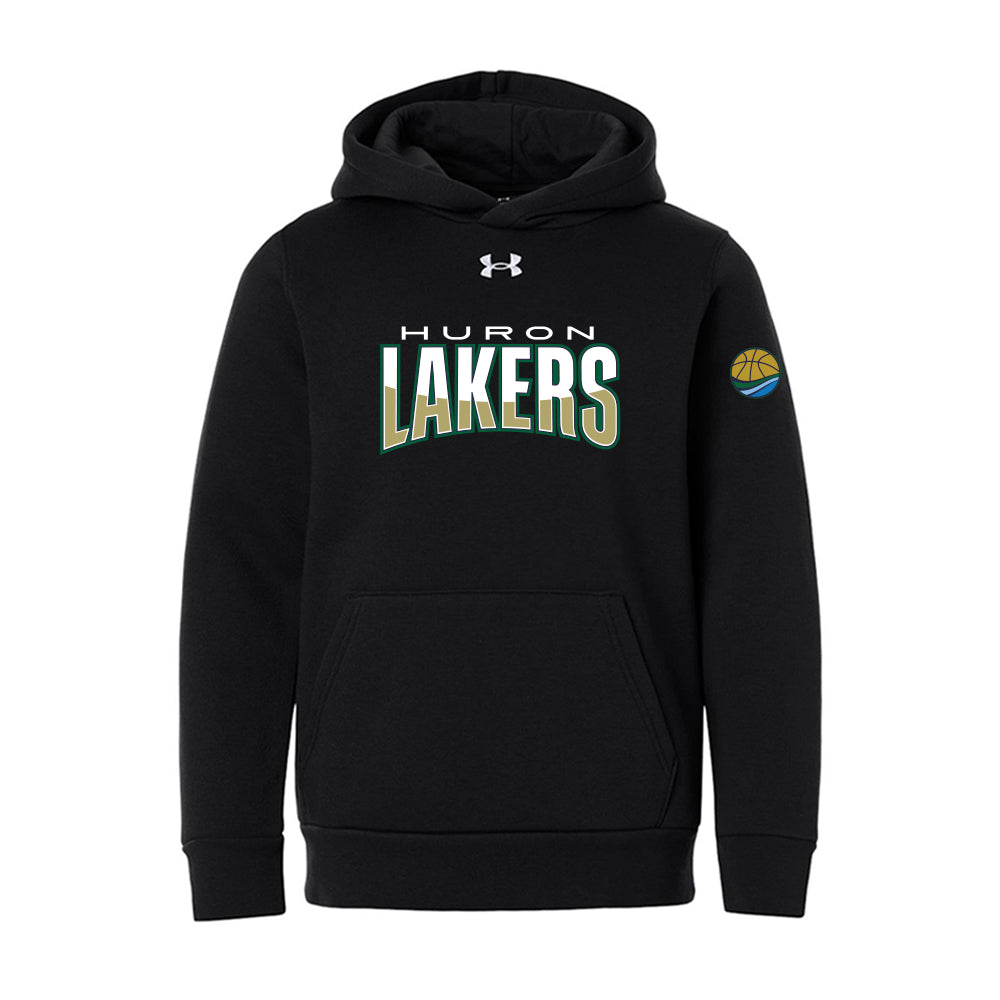 Huron Lakers Youth Under Armour Team Icon Fleece Hooded Sweatshirt