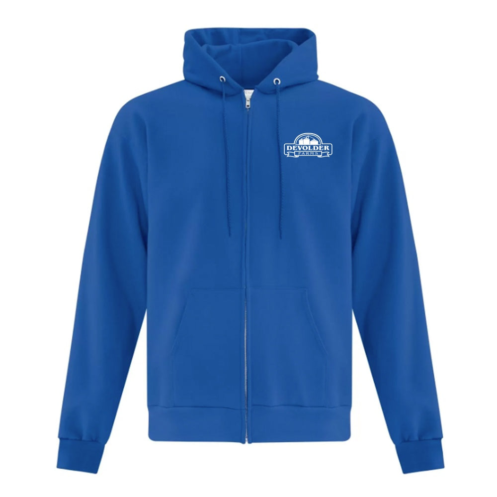 Devolder Farms Adult Everyday Fleece Full Zip Hooded Sweatshirt