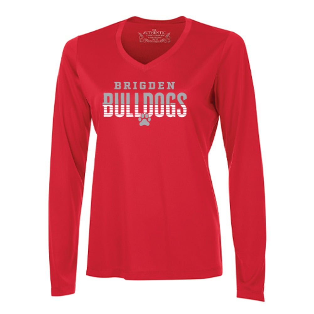 Brigden Ladies' Pro Team Long Sleeve V-Neck T-Shirt