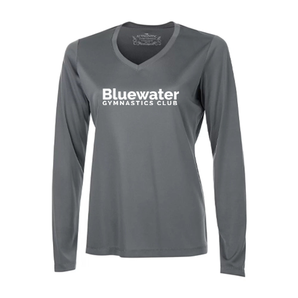 Bluewater Gymnastics Ladies' Pro Team Long Sleeve V-Neck T-Shirt