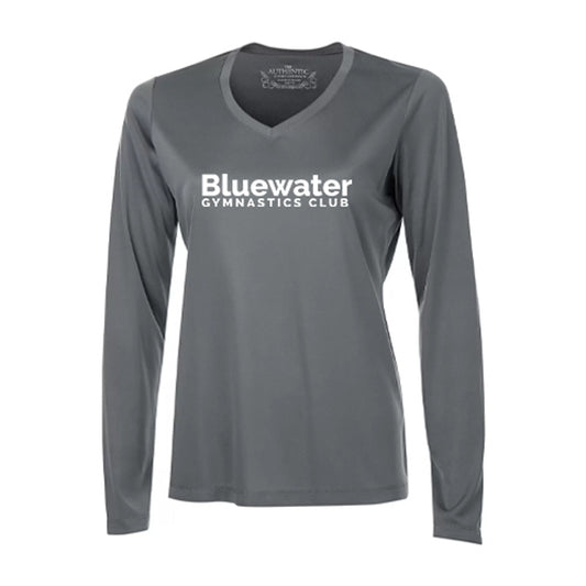 Bluewater Gymnastics Ladies' Pro Team Long Sleeve V-Neck T-Shirt