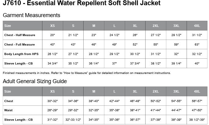 Men's Sizing Chart