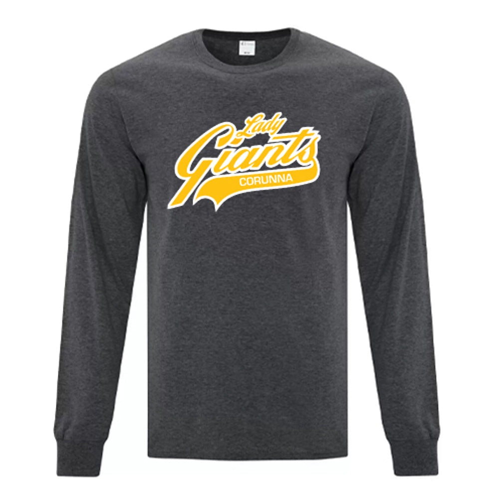 Corunna Lady Giants Adult Everyday Cotton Long Sleeve T-Shirt