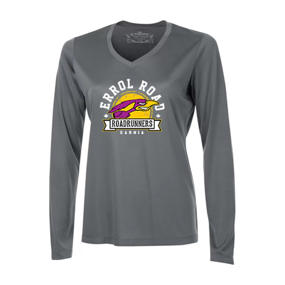 Errol Road Staff Ladies' Pro Team Long Sleeve V-Neck T-Shirt