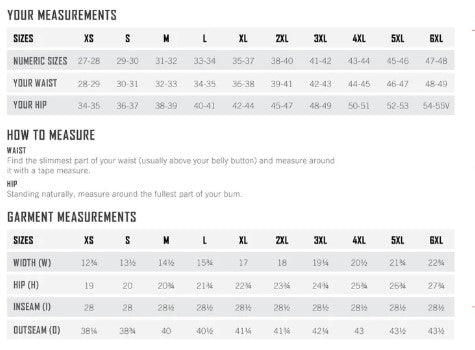 Ladies' Sizing Chart