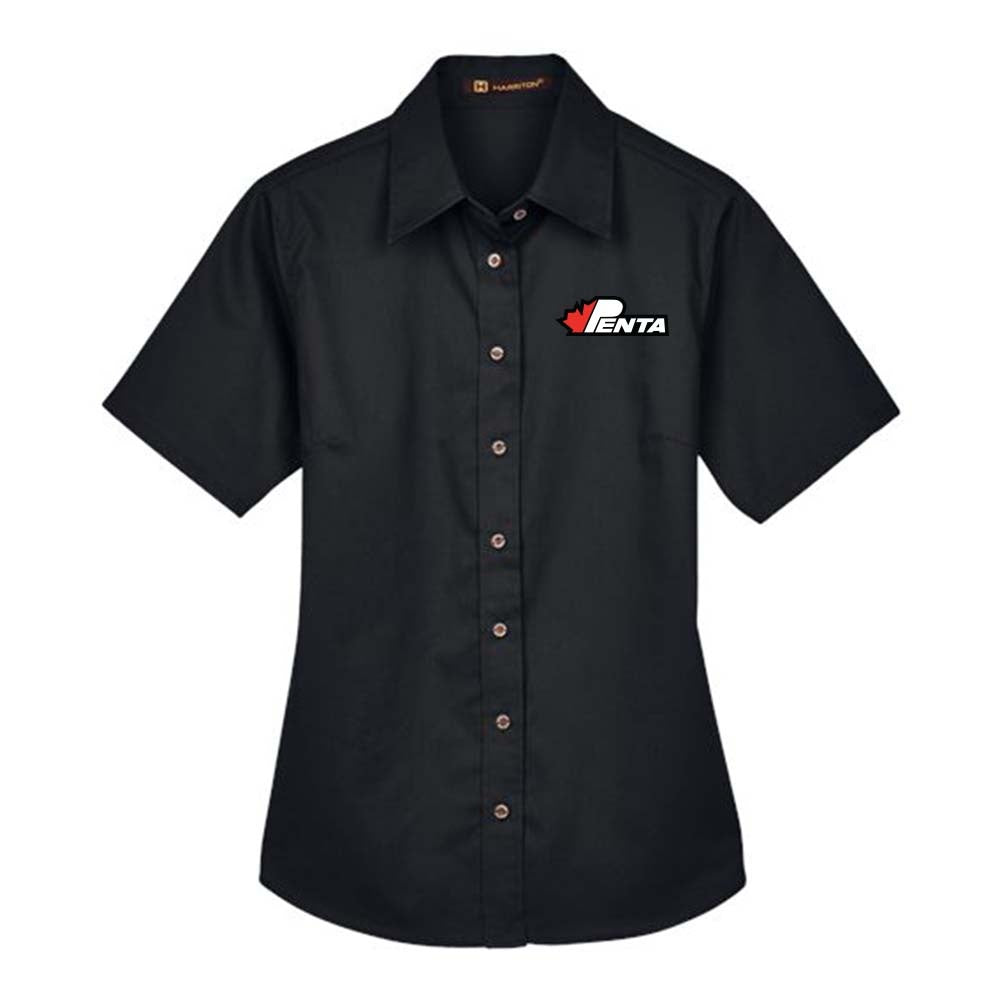 Penta Ladies' Easy Blend Short-Sleeve Twill Shirt