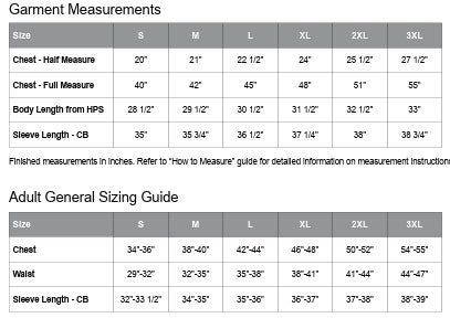 Unisex Sizing Chart