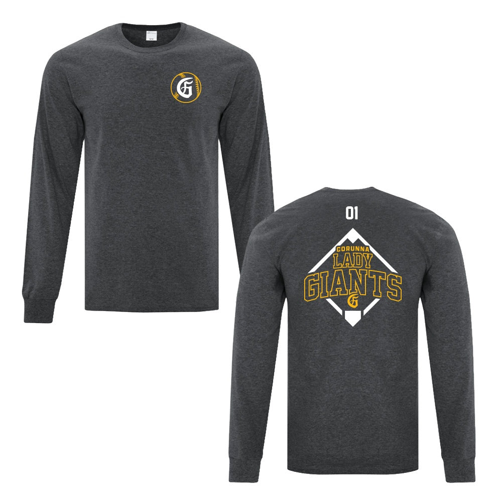Corunna Lady Giants Adult Cotton Long Sleeve