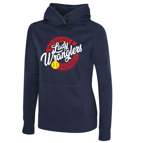 Wyoming Lady Wranglers Ladies' Performance Polyester Hooded Sweatshirt