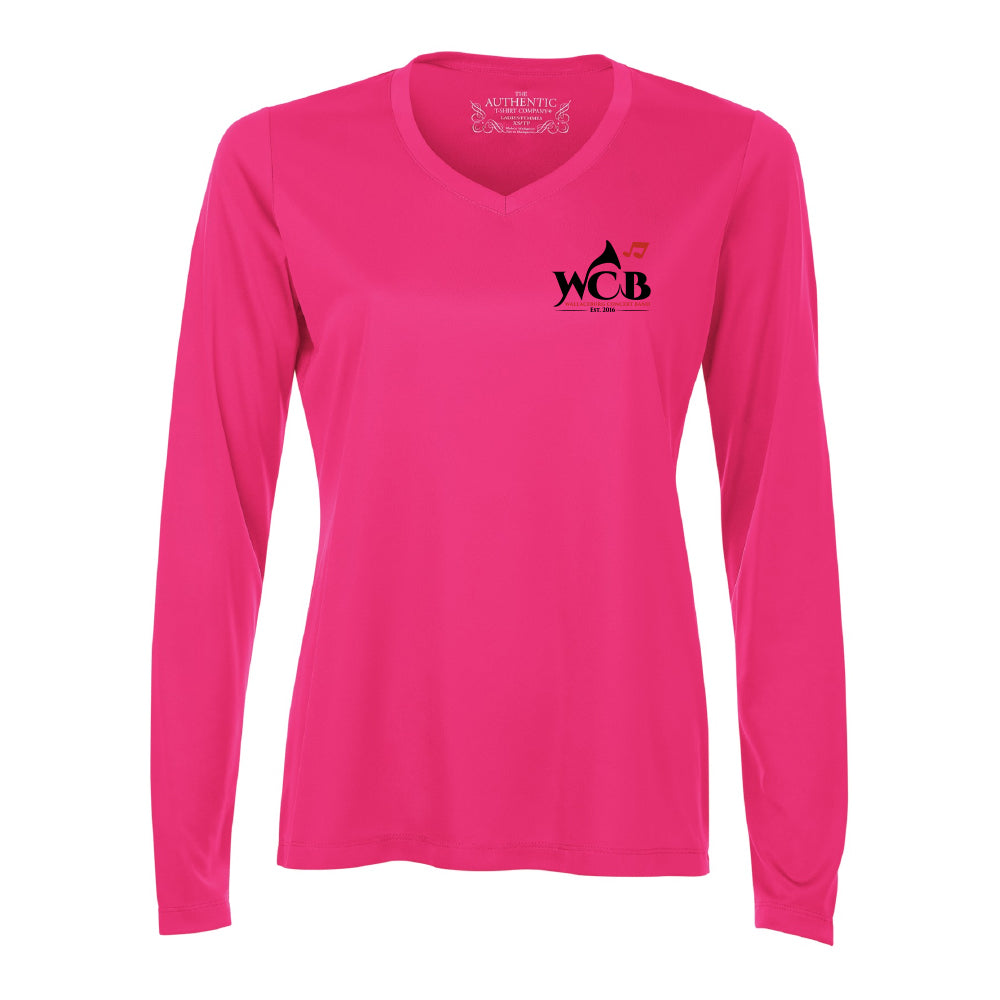 Wallaceburg Concert Band Pro Team Long Sleeve Ladies V-Neck