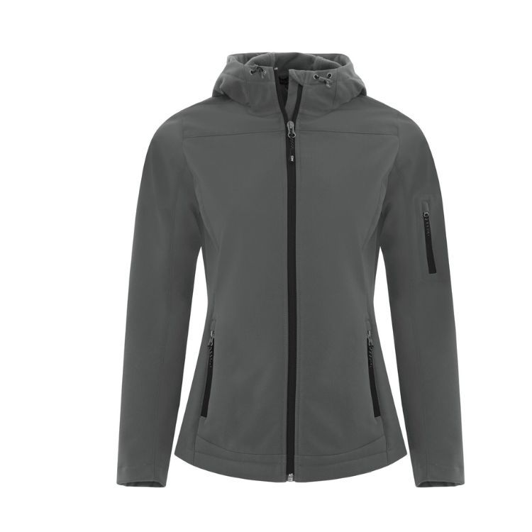 COAL HARBOUR LADIES ESSENTIAL HOODED SOFT SHELL JACKET