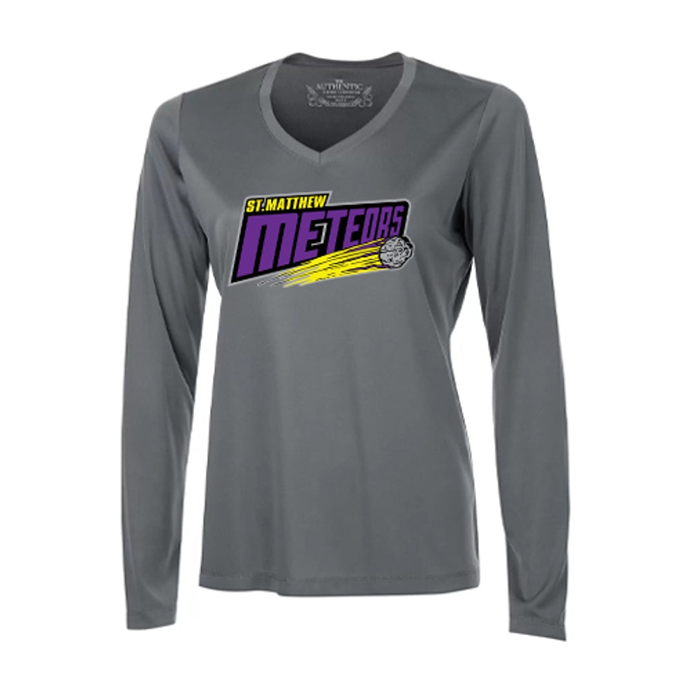 St Matthew Ladies' Pro Team Long Sleeve V-Neck T-Shirt