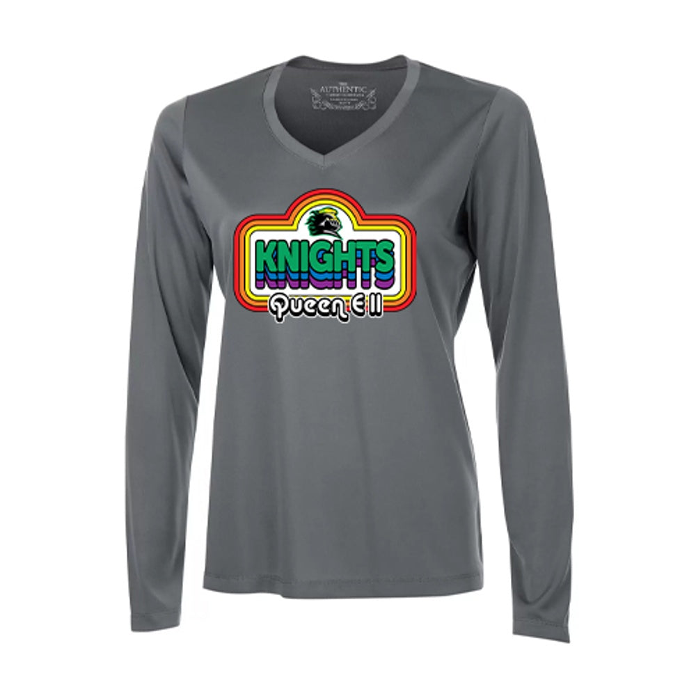 Queen Elizabeth II Sarnia Staff Ladies' Pro Team Long Sleeve V-Neck T-Shirt