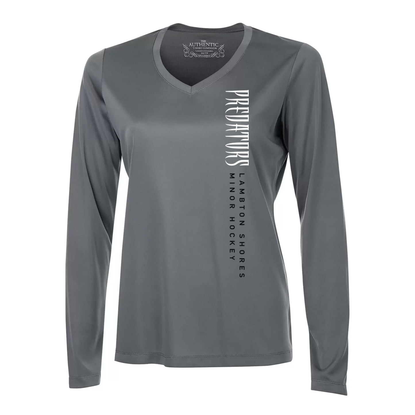Lambton Shores Predators Ladies' Pro Team Long Sleeve V-Neck T-Shirt