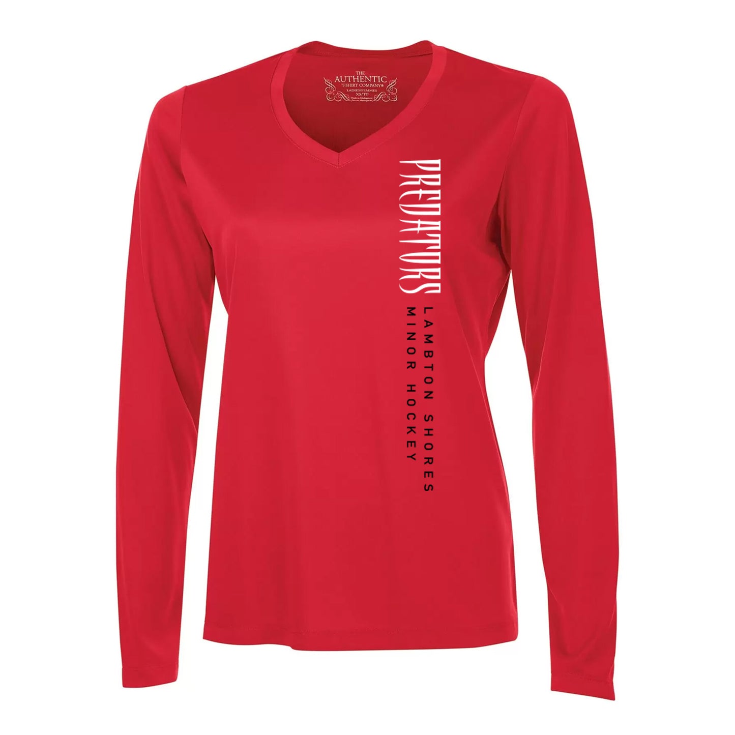 Lambton Shores Predators Ladies' Pro Team Long Sleeve V-Neck T-Shirt