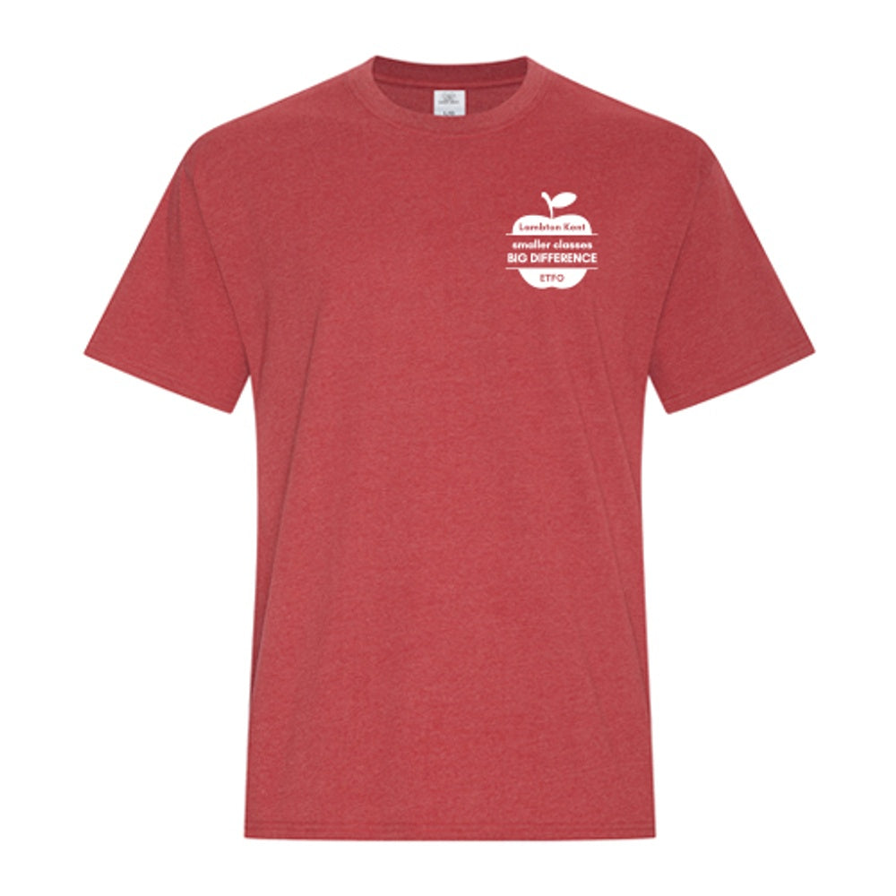 Lambton Kent ETFO Red for Ed Adult Earth Wash Tee