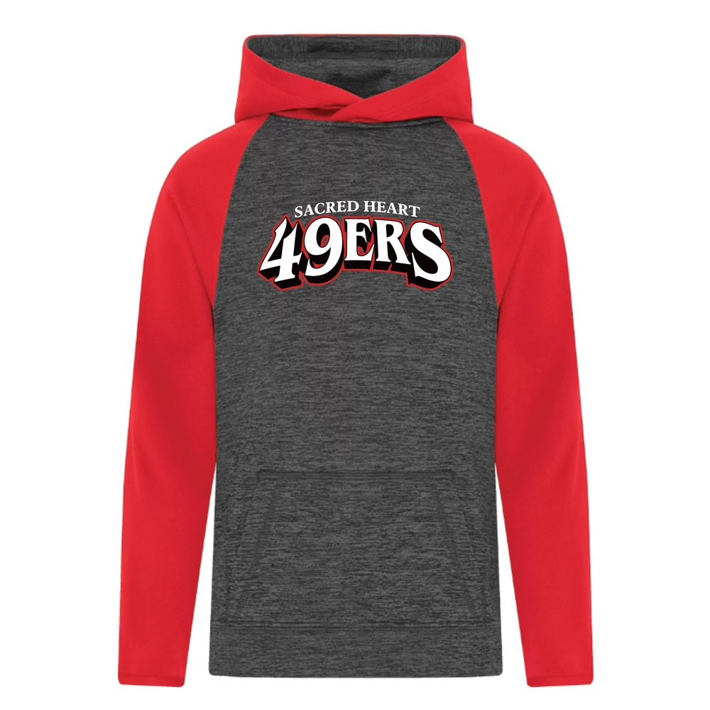 Sacred Heart Youth Dynamic Heather Fleece Two Tone Hoodie
