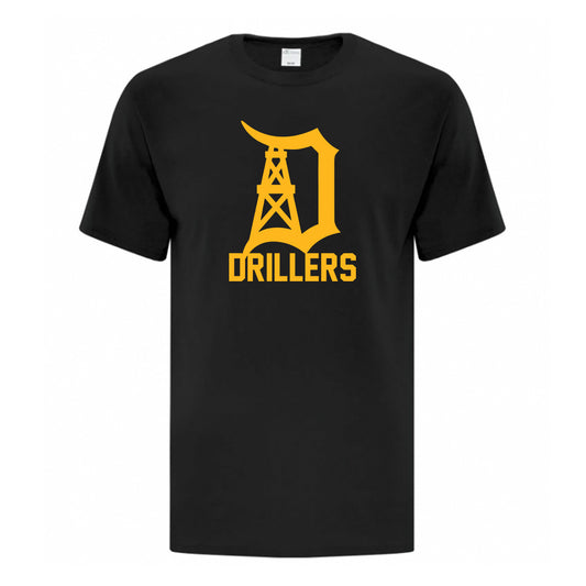 Oil Springs Drillers Adult Everyday Cotton T-Shirt