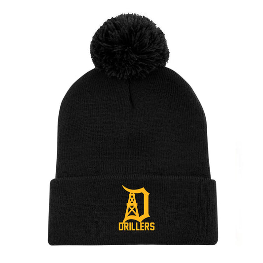 Oil Springs Drillers Everyday Pom Pom Cuff Toque