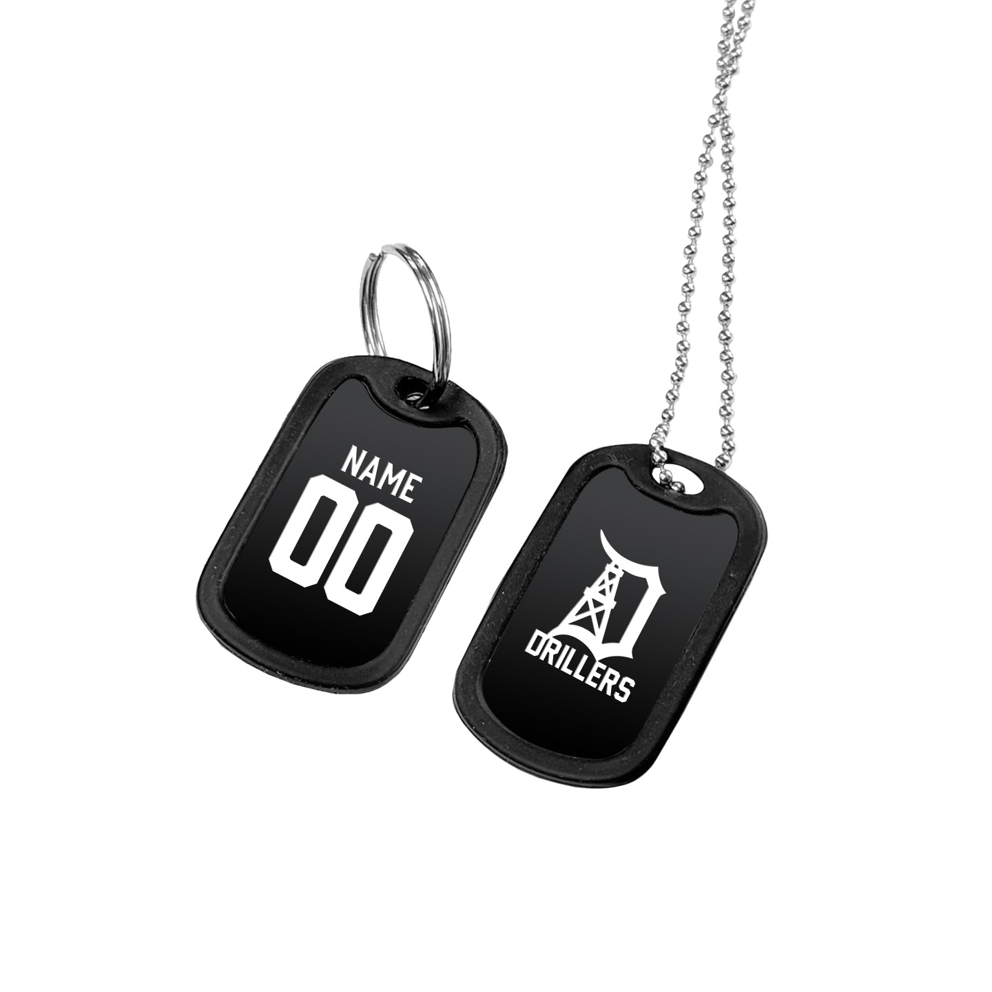 Oil Springs Drillers Custom Dog Tag