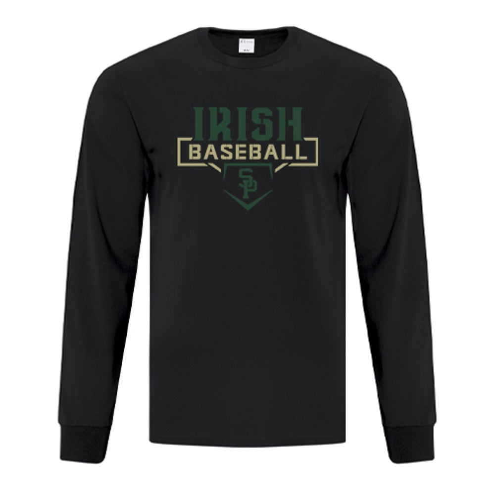 St. Pats Baseball Adult Everday Cotton Long Sleeve T-Shirt