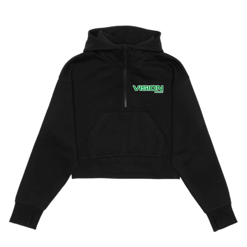 Vision Adult Cropped Drop Shoulder 1/2 Zip Hoodie