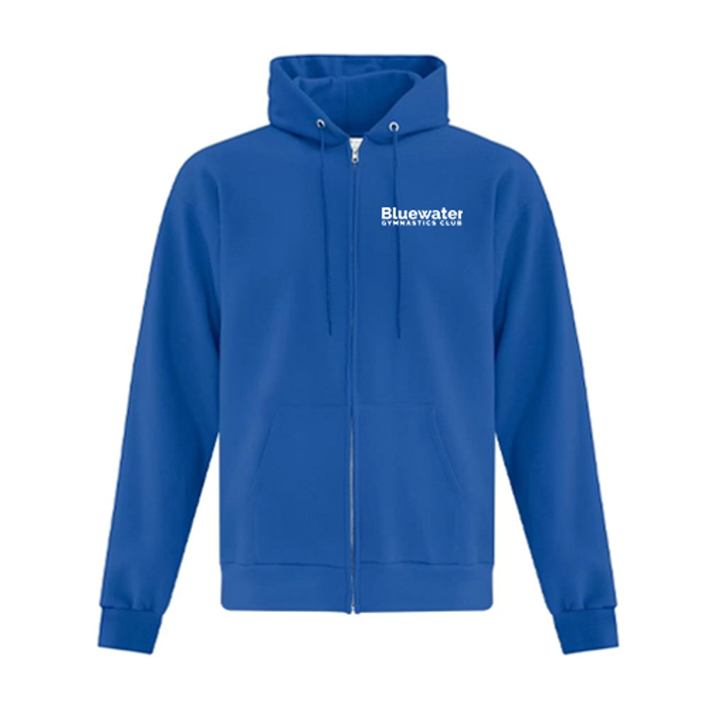 Bluewater Gymnastics Adult Everyday Fleece Full Zip Hooded Sweatshirt