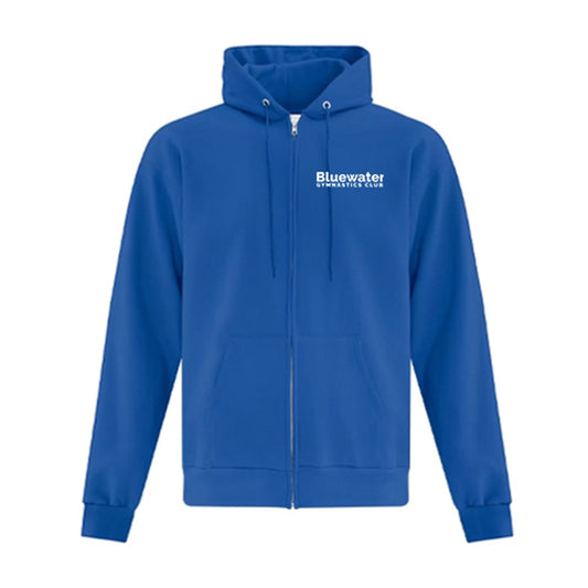 Bluewater Gymnastics Adult Everyday Fleece Full Zip Hooded Sweatshirt