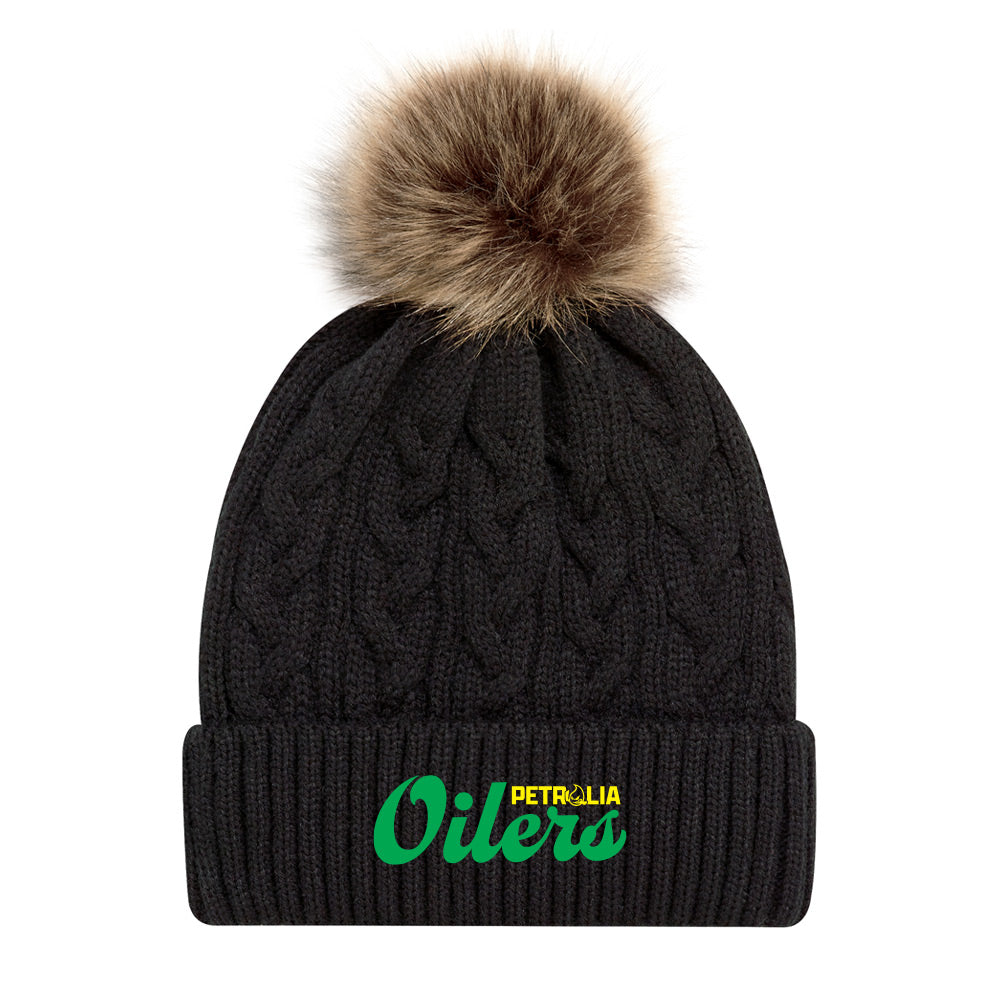 Petrolia Minor Hockey Faux Fur Pom Pom Cuff Toque