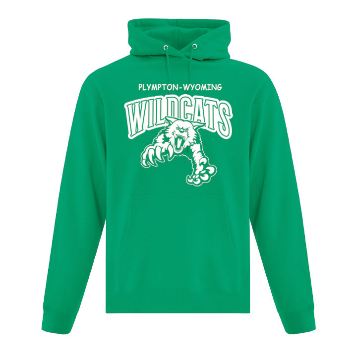 Plympton-Wyoming Adult School House Colour Fleece Hoodie