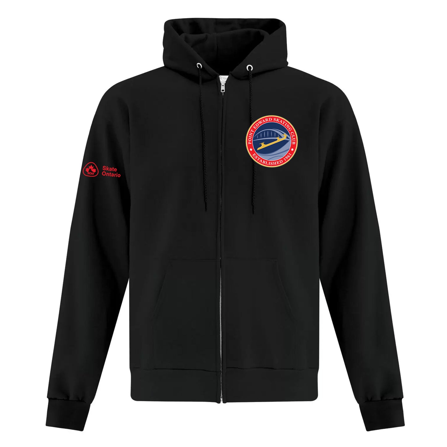 Point Edward Skating Adult Everyday Fleece Full Zip Hooded Sweatshirt