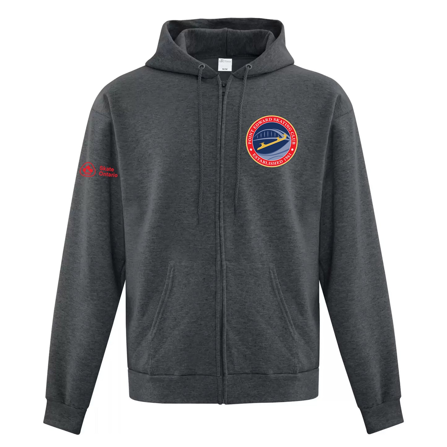 Point Edward Skating Adult Everyday Fleece Full Zip Hooded Sweatshirt