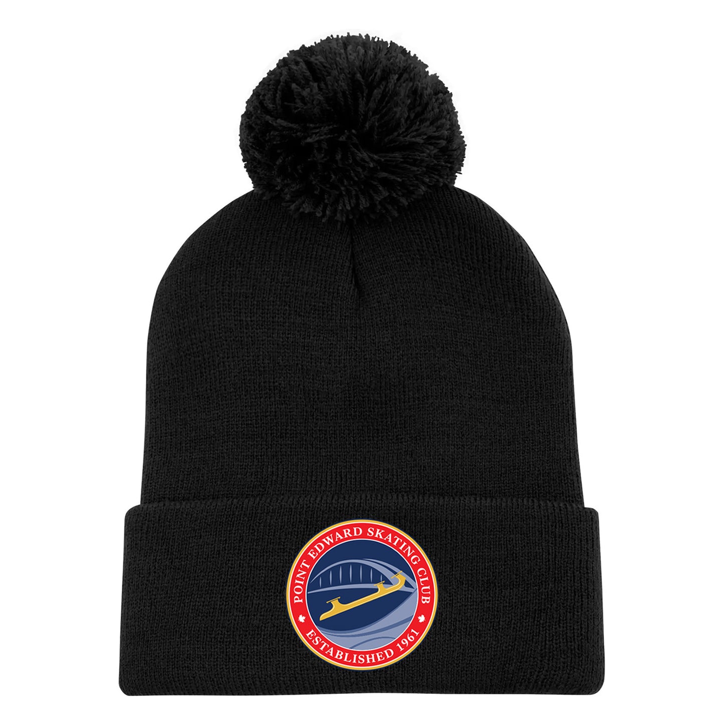 Point Edward Skating Everyday Pom Pom Cuff Toque