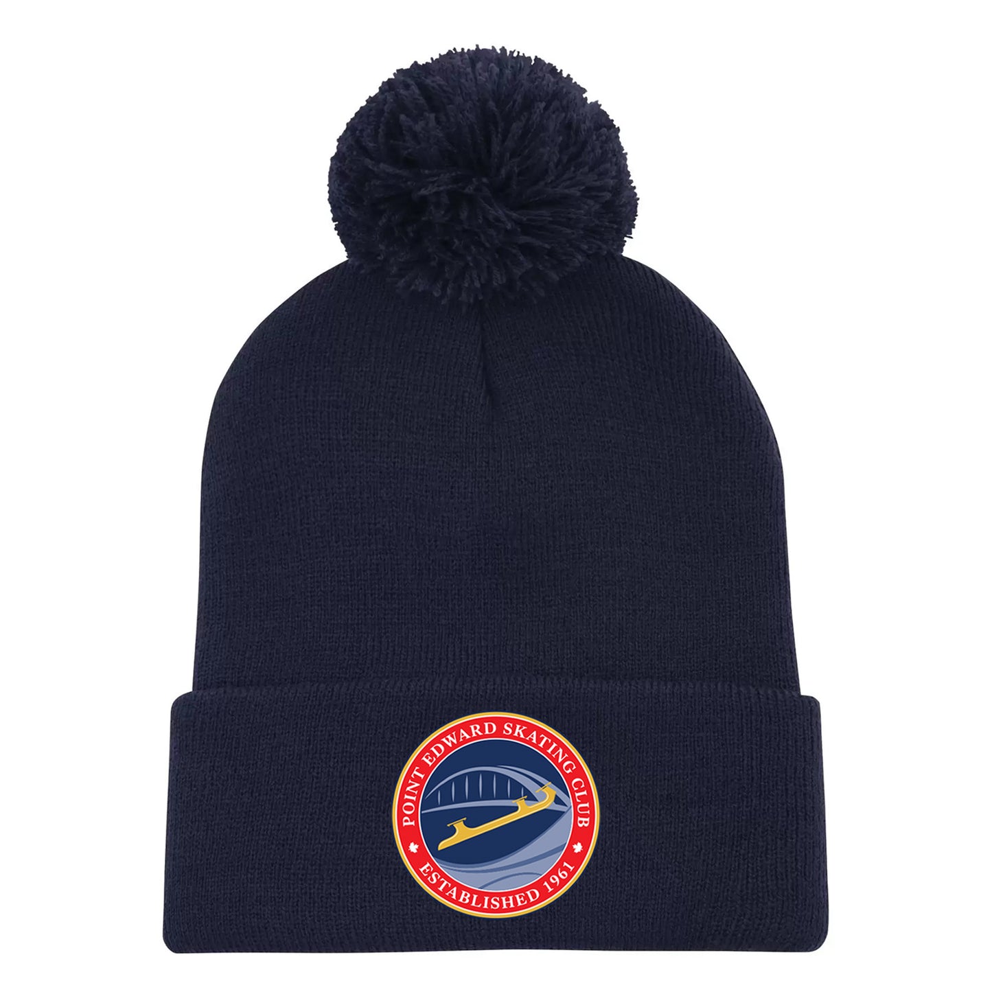 Point Edward Skating Everyday Pom Pom Cuff Toque