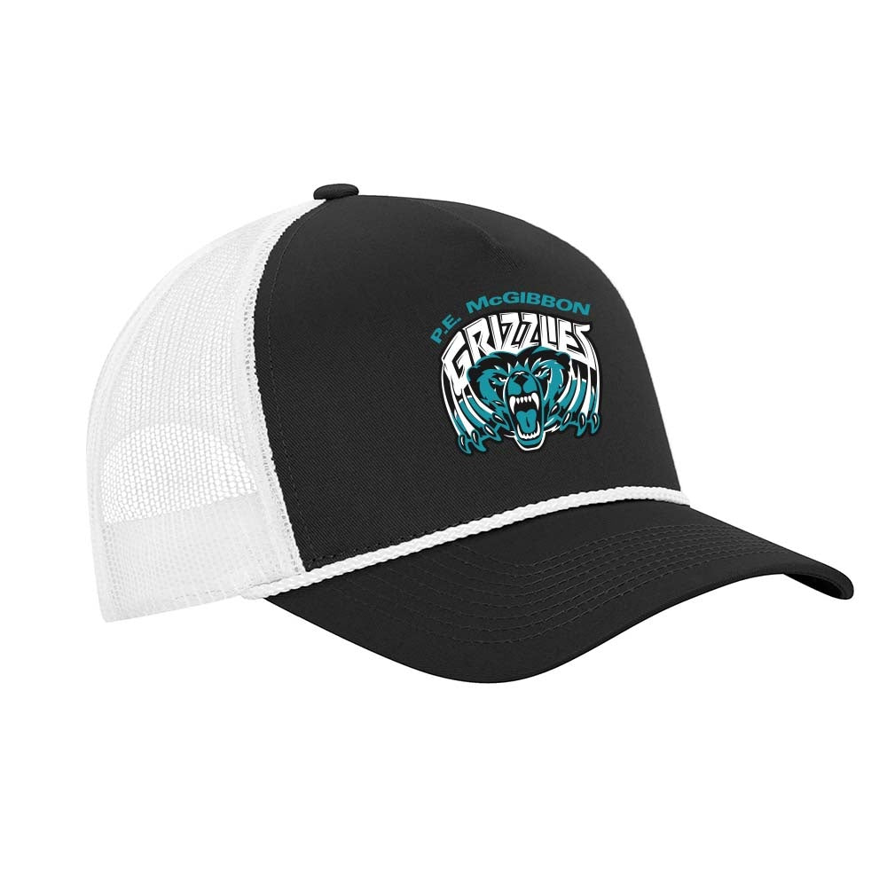 PE McGibbon Cotton Twill 5-Panel Trucker Rope Cap