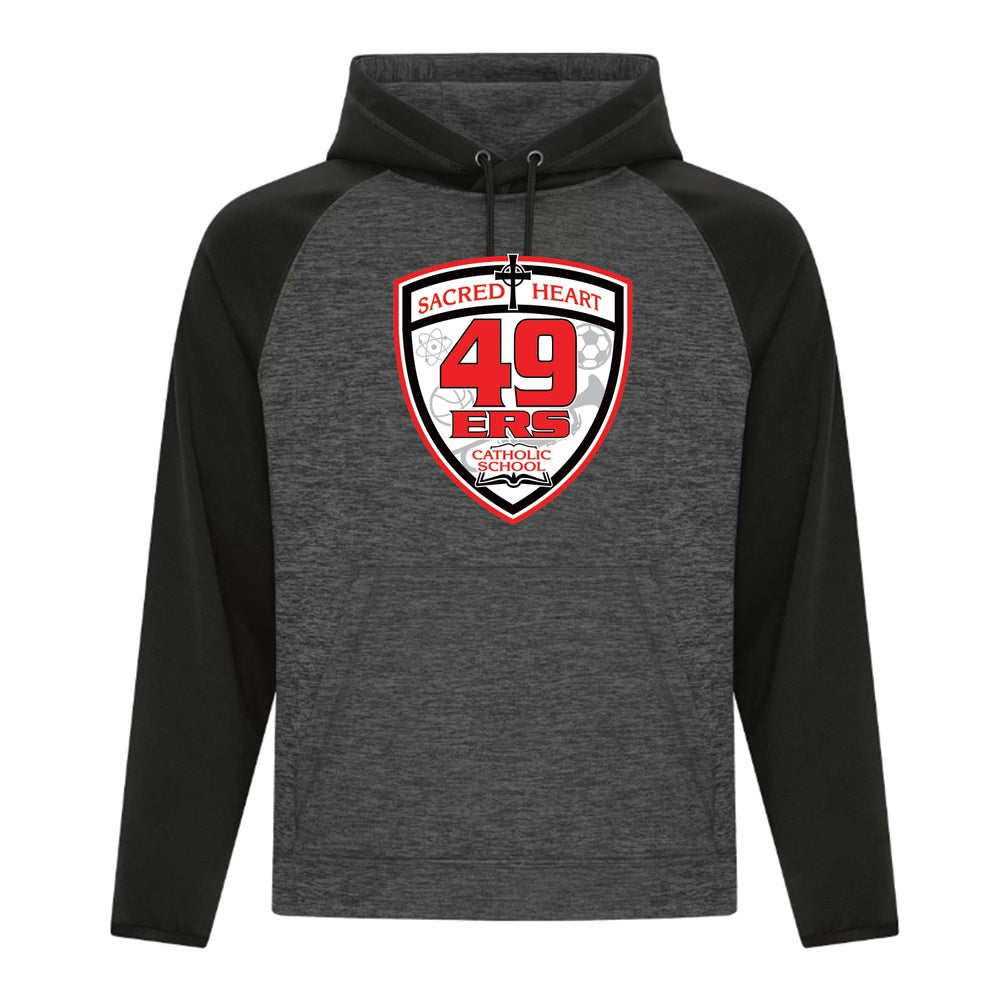 Sacred Heart Adult Dynamic Heather Fleece Two Tone Hoodie