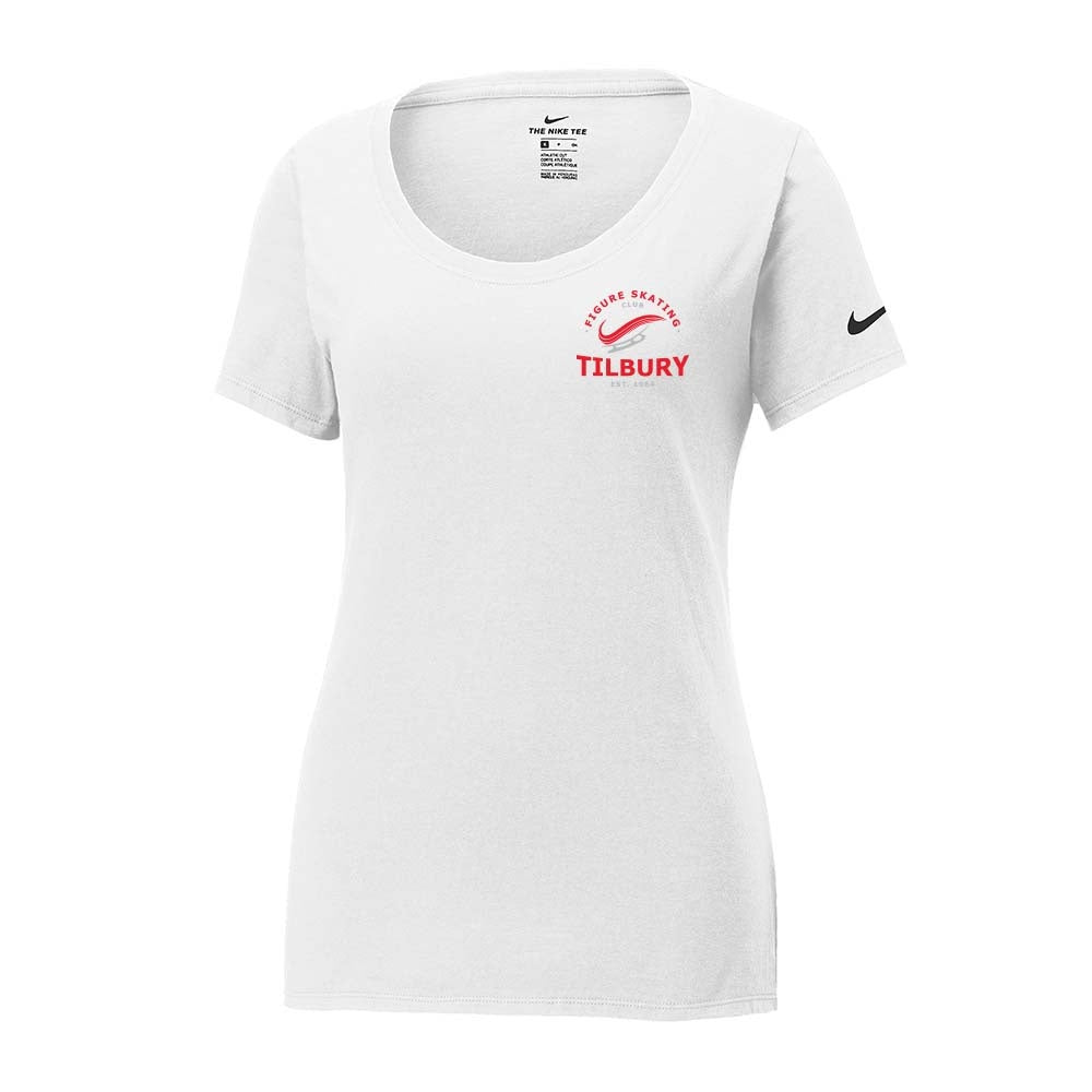 Tilbury Figure Skating Ladies' Nike Dri-FIT Cotton/Poly Scoop Neck Tee (Alt. Logo)