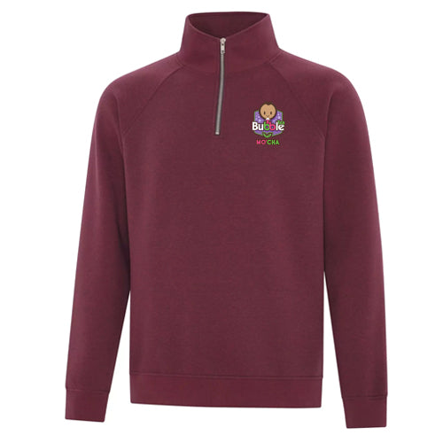 Mo'Cha Bubble Tea - Unisex 1/4 Zip Sweatshirt