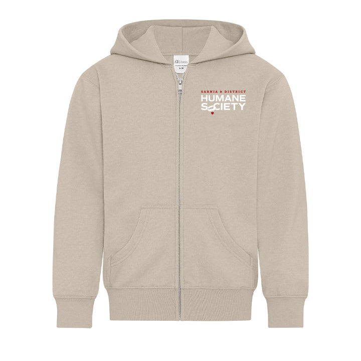 Sarnia Humane Society Youth Everyday Fleece Full Zip Hooded Sweatshirt