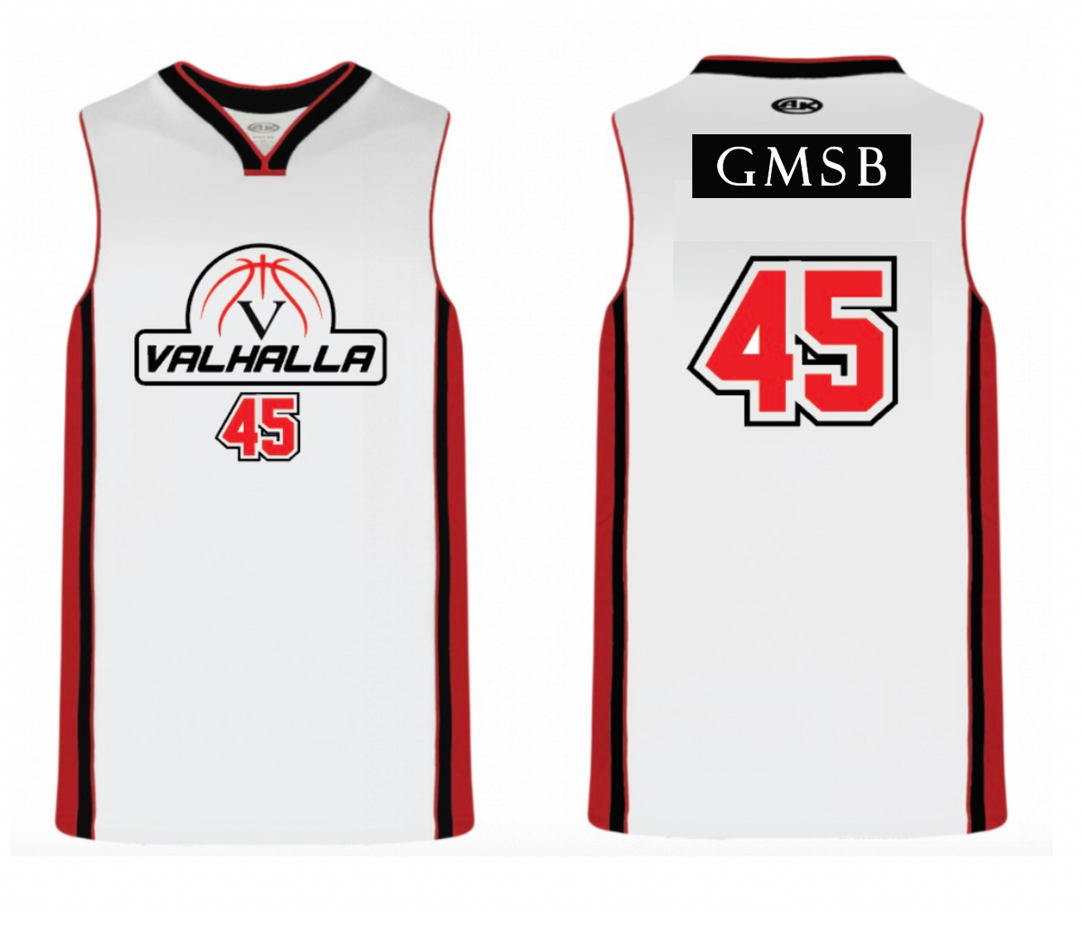 Valhalla U11 Girls Youth Home Pro Basketball Jersey