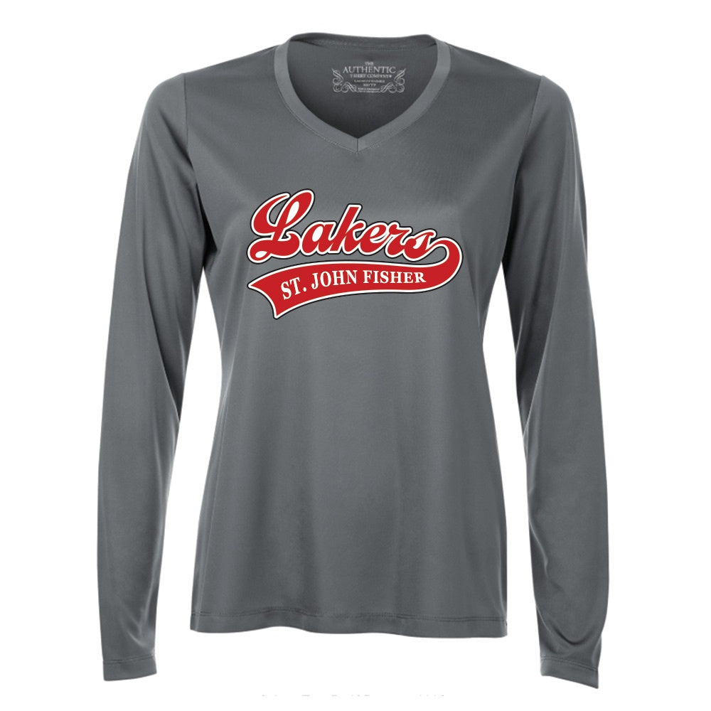 St. John Fisher Ladies' Pro Team Long Sleeve V-Neck T-Shirt