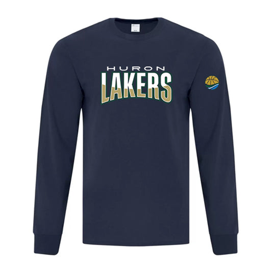 Huron Lakers Adult Everday Cotton Long Sleeve T-Shirt