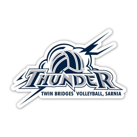 Twin Bridges Volleyball 5" Vinyl Sticker